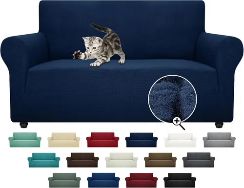 Vista 70 de ZNSAYOTX Funda súper elástica para silla (30"-47"), nuevas fundas de silla a rayas para sala de estar, aptas para perros y mascotas, protector