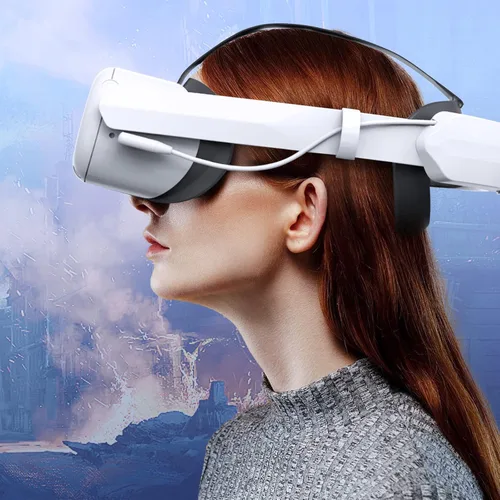 Vista 6 de VINDIJA Head Strap for Oculus Quest 2 with Battery Built-in 6000mAh Battery Replacement Elite Strap for Quest 2 Accessories with Gravity Balance for