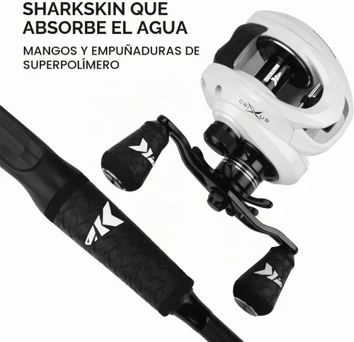 Vista 2 de KastKing Crixus Baitcaster & Spinning Fishing Rod and Reel Combo IM6 Blank,Zirconium Oxide Guide Rings, SuperPolymer Handle, Lightweight Reel