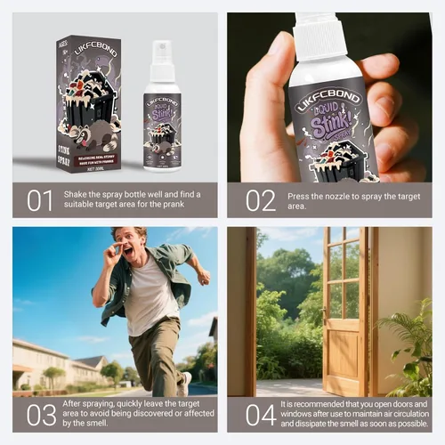 Vista 4 de Aerosol para bromas extrafuerte (olor funky, 1.0 fl oz)