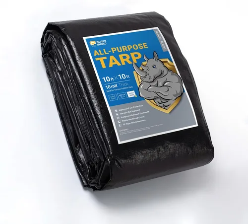 Vista 40 de GUARD SHIELD - Lona resistente, impermeable, de polietileno, gruesa, resistente a los rayos ultravioleta, con ojales, para exteriores, 6 x 8 pies