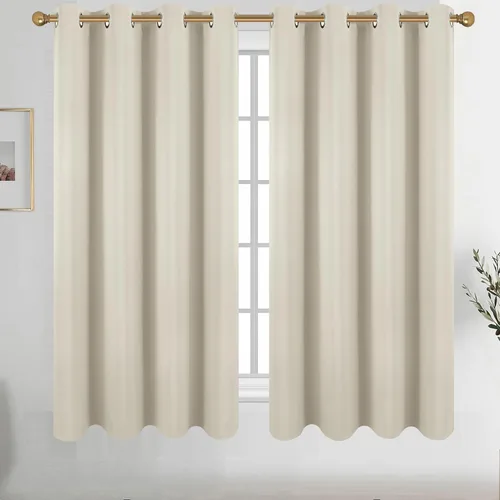 Vista 13 de Diraysid Cortinas opacas beige con ojales para dormitorio, con aislamiento térmico, cortinas de oscurecimiento de habitación, 38 x 54 pulgadas, 2