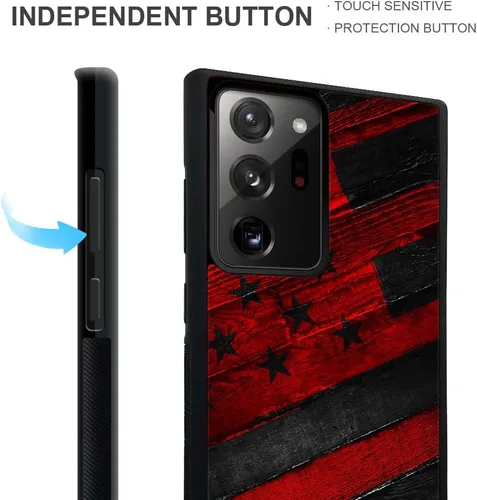 Vista 4 de DJSOK Funda compatible con Samsung Galaxy Note 20, diseño con patrón de parachoques trasero, esquinas reforzadas antiarañazos, caver de TPU suave