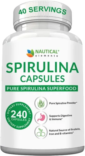 Vista 6 de Polvo de espirulina orgánica USDA de alta calidad, espirulina orgánica de algas verdes azules de California y Hawái, 100% vegetariana y vegana, sin