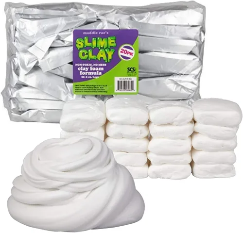 Vista 10 de Maddie Rae's Slime Clay White - Complemento de espuma suave no tóxica para textura cremosa de mantequilla, suministros de bricolaje, arcilla