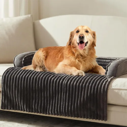 Vista 8 de WINDRACING Sofá cama de lujo para perro, funda lavable y calmante para perros, protector de sofá cama impermeable, tapete para cama de mascotas