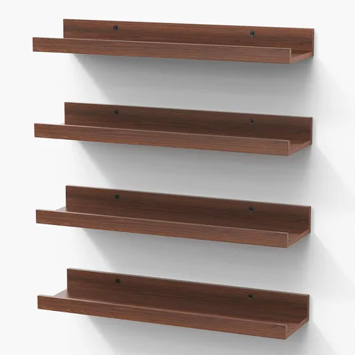 Vista 24 de BAYKA Estantes flotantes de 15.7 x 4.13 pulgadas para pared, decoración de Negro