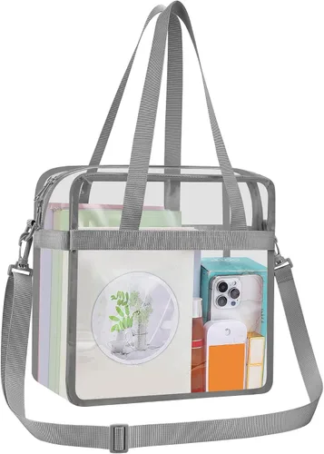 Vista 15 de USPECLARE Clear Tote Bag for Stadium Events, 12x6x12 Transparent Stadium Bag for Work, Sports Games,Gym，Concerts