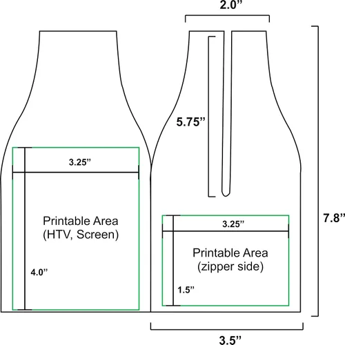 Vista 4 de Botella de cerveza de neopreno en blanco Coolie (1, negro)