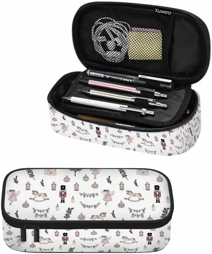 Vista 19 de Estuche organizador de lápices de alpaca, diseño de llama, hojas de animales, caja de papelería, caja de maquillaje, suministros escolares