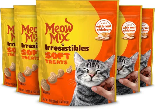 Vista 14 de Meow Mix Irresistibles y suaves golosinas para gatos hechas con salmón real