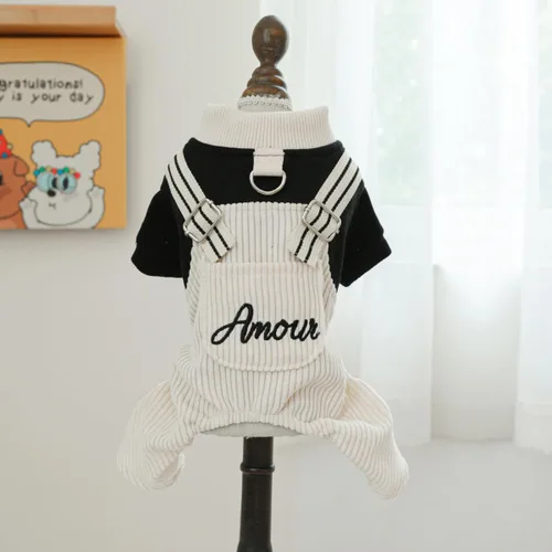 Vista 5 de Ropa para perros, camisas a cuadros de dibujos animados, overol de verano elegante para perros pequeños, overol con pechera para cachorros, overol