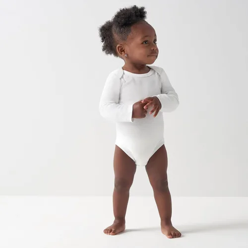Vista 3 de Gerber Mono unisex de manga larga para bebé, paquete múltiple de entrelazado, 6.35 ozm