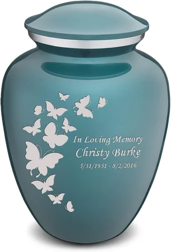 Vista 22 de Geturns Embrace Urnas de Cremación de Mariposa Personalizadas para Adultos para Cenizas Humanas I Urna Funeraria Grande Negra para Mujeres y Hombres