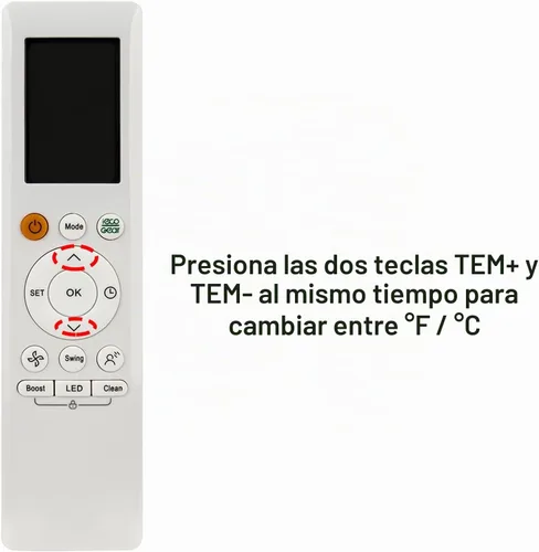 Vista 6 de RG10A-BGEF Reemplazo de CA remoto compatible con Midea/Carrier/SystemAir A