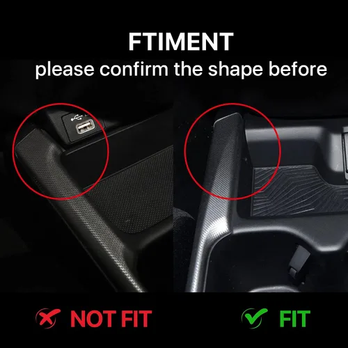 Vista 2 de AntBooBoo para Honda CRV 2017 2018 2019 Consolas Centrales Estilo OEM Original del Coche Portavasos Panel de Cubierta con Molduras de Rayas