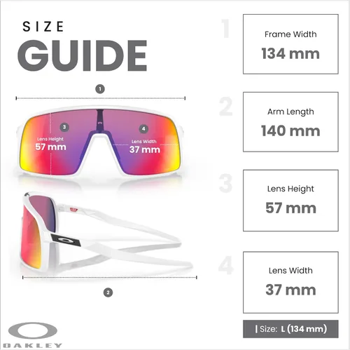 Vista 128 de Oakley Sutro OO9406 / OO9462 - Lentes de sol para hombre, kit de correa de accesorios, bolsa de microfibra