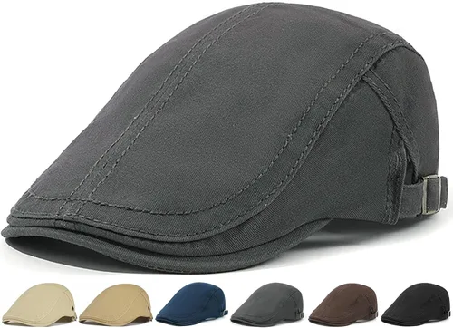 Vista 10 de Initlove Gorra de algodón para hombre, boina de hiedra de algodón para conducir