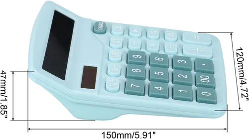 Vista 2 de PATIKIL Calculadora de escritorio, pantalla LCD grande de 12 dígitos, batería solar, doble potencia, función estándar, calculadora electrónica