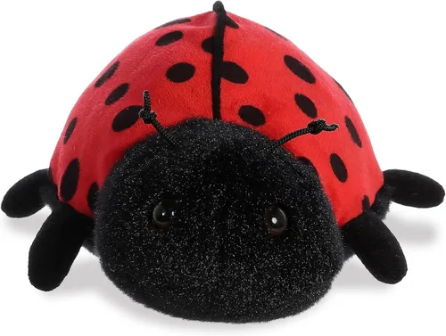 Vista 2 de Aurora® Adorable Mini Flopsie™ Ladybug-Ladybird™ Animal de Peluche - Mini Compañeros Listos para Aventuras Juguetonas - para Niños de Todas