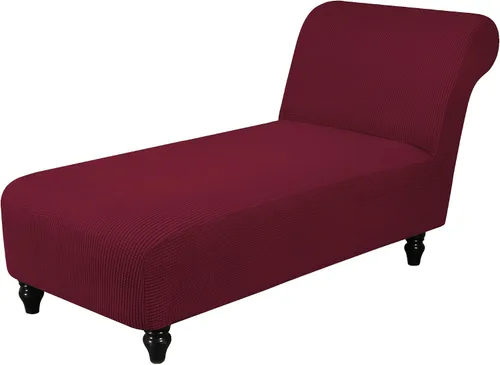 Vista 8 de Funda elástica para tumbona, funda para silla sin brazos para sala de estar y dormitorio, tela jacquard suave, lavable a máquina para protector