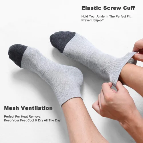Vista 4 de CS CELERSPORT Paquete de 6 calcetines tobilleros para hombre con cojín para correr