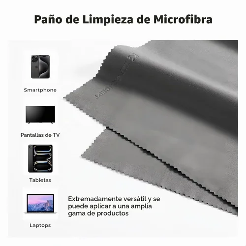 Vista 3 de K&F CONCEPT 4 paños de limpieza de microfibra extra grandes, para TV, lentes