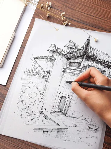 Vista 6 de Papel de calco de artista de tamaño A4, 8.3 x 11.5 pulgadas, 100 hojas, papel translúcido para bocetos y calcos para lápiz, marcador y tinta, ligero
