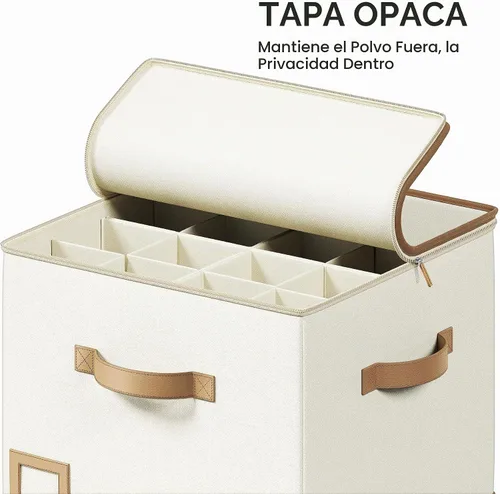 Vista 4 de Vailando Organizador de zapatos para armario, caja cuadrada de almacenamiento de zapatos con divisores ajustables, organizador de zapatos plegable