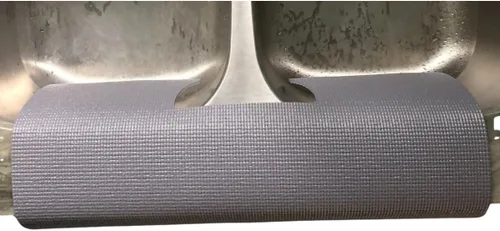 Vista 10 de Protector de bordes para fregadero de cocina de un solo fregadero (13.5" x 23") - Gris