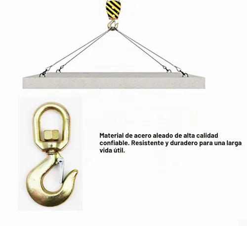 Vista 6 de Hi-Gear Ganchos giratorios de elevación de 2 toneladas para cadenas de elevación, capacidad de trabajo de 4,400 libras, gancho de ojo giratorio 1