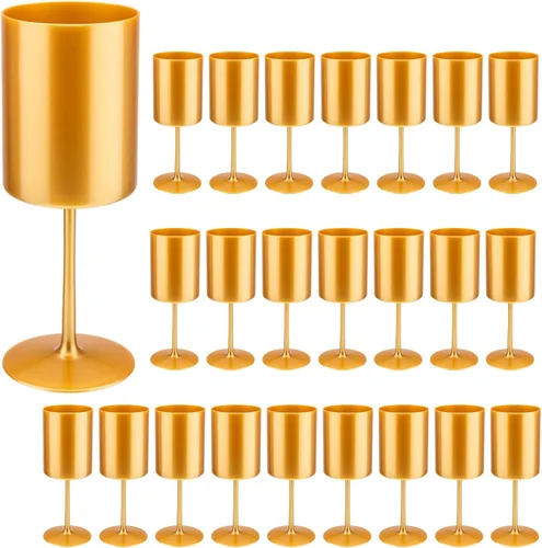 Vista 26 de Paquete de 12 copas de vino de plástico de 10 onzas, grandes y reutilizables, copas de champán vintage con tallo, vasos acrílicos inastillables