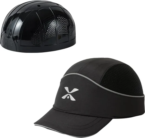 Vista 12 de TIHEEN Gorra de seguridad unisex, estilo gorra de béisbol con rayas reflectantes, ligera y transpirable, gorra de protección para la cabeza