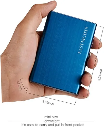 Vista 4 de Tarjetero de metal RFID para tarjetas de crédito, protector delgado para tarjetas de crédito para mujeres u hombres