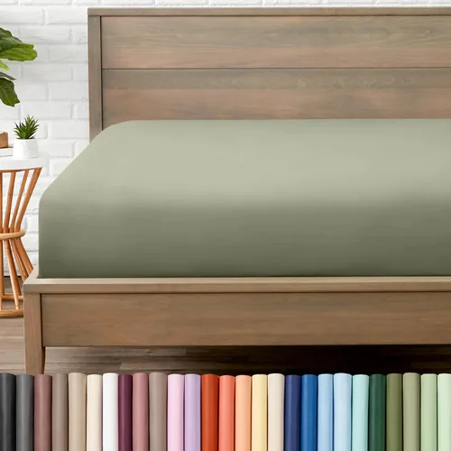Vista 10 de Bare Home - Sábana bajera de microfibra 1800 muy suave y duradera, para colchones altos tamaño individual, color blanco Deep Pockets 6 to 15