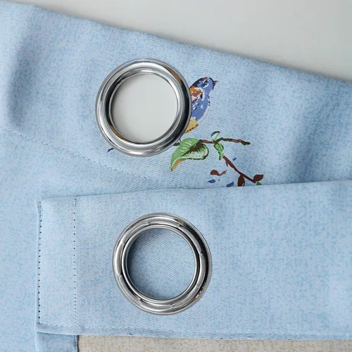 Vista 9 de SUOUO - Cortinas opacas de doble cara con estampado de pájaros de 84 pulgadas, 2 paneles, cortinas rústicas de granja vintage para ventana