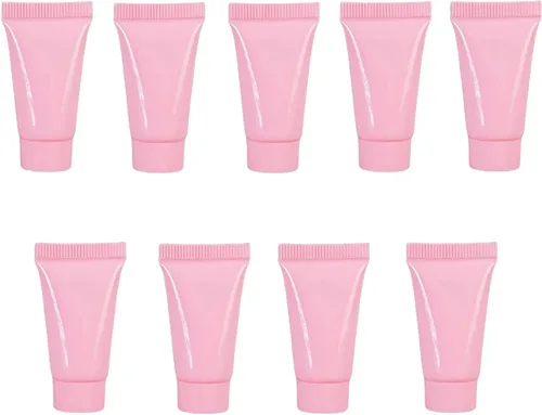 Vista 11 de Botellas de embalaje de muestra de 0.2 fl oz, 50 tubos de plástico vacíos recargables, mini recipientes de maquillaje para loción corporal, champú