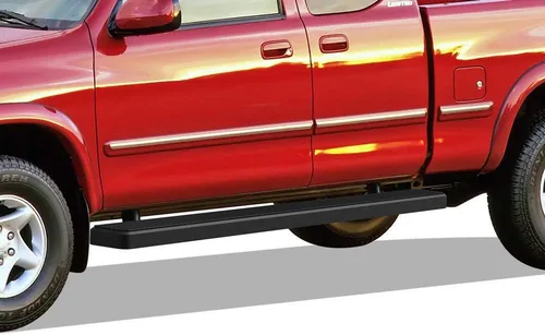 Vista 8 de APS Estribos (estilo estribo plateado) Estribos Nerf, escalones laterales compatibles con Toyota Tundra 2000-2006 Access Cab (requiere perforación)