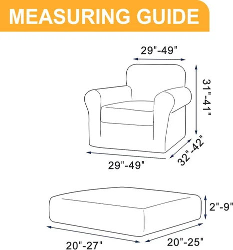 Vista 4 de Arfntevss Fundas para sillón 100% impermeables para sala de estar, fundas elásticas para sillas de sofá, sillón, juego de fundas antideslizantes