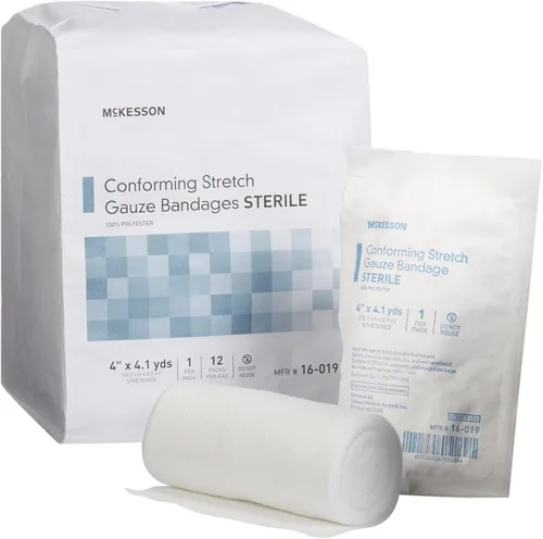 Vista 9 de McKesson - Vendajes de gasa elástica conformantes, 1 in x 1 7/10 yardas, 24 unidades Estéril