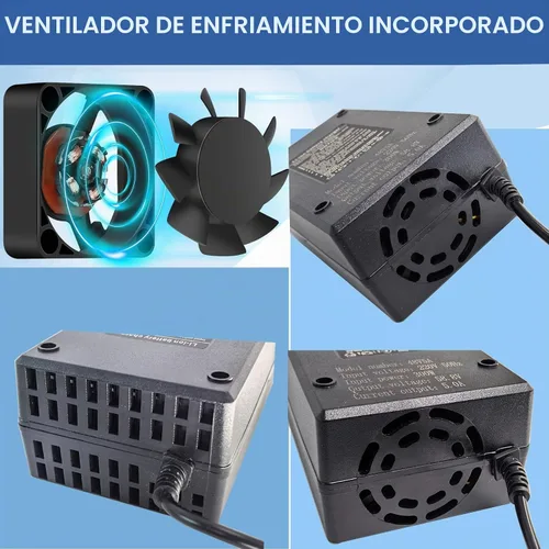 Vista 4 de Cargador de scooter eléctrico rápido inteligente de 58.8V 5A para Apollo 52V Phantom, Explore, Ghost, Pro/Yume Y10 52V 14s batería de iones de litio