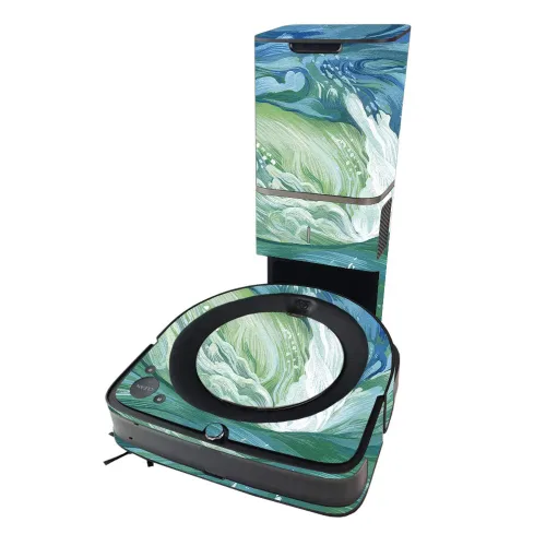 Vista 8 de MIGHTY SKINS MightySkins Skin compatible con iRobot Roomba s9+ Vacuum - Angry Ripple Cubierta de vinilo duradera y única Fácil de aplicar