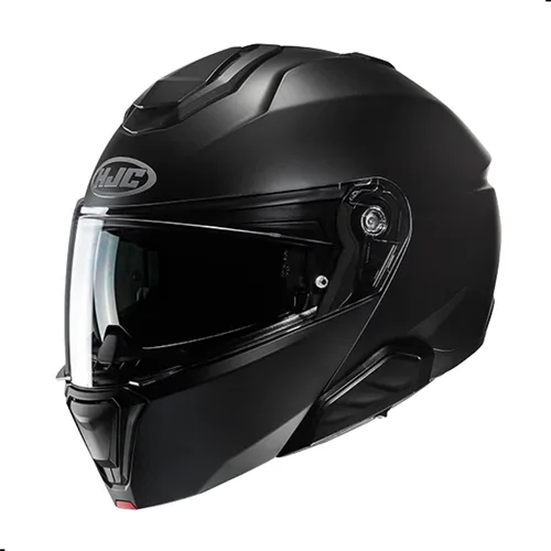 Vista 8 de Casco modular sólido para motocicleta HJC i91 con protector HJ-33 Pinlock, aprobado por DOT (Negro, X-Pequeño)