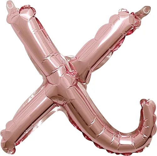 Vista 23 de Globo de aluminio en forma de escritura de oro rosa, 16 pulgadas (paquete de 1) - Elegante decoración de globos del alfabeto, perfecto para fiestas