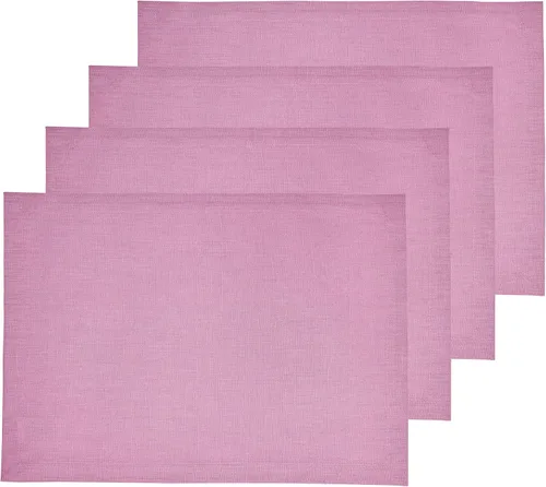Vista 132 de Solino Home Juego de 4 manteles individuales blancos de 100 % lino puro de 14 x 14 pulgadas para invierno, San Valentín, primavera, Pascua, Fete