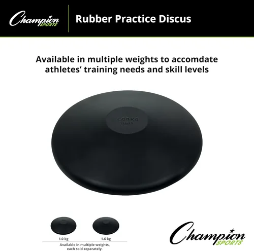 Vista 3 de Champion Sports Rubber Practice Discus
