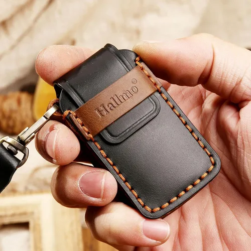 Vista 4 de SANRILY Funda inteligente para llave Volvo 2021 con control remoto sin llave de protección completa, Negro, Mediana