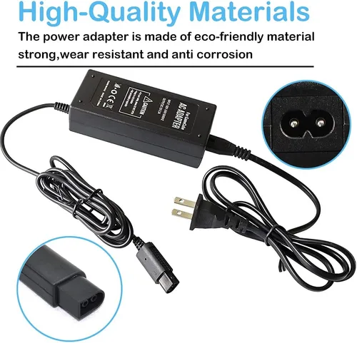 Vista 2 de Fuente de alimentación de CA para Gamecube cable compuesto AV compatible con consola Gamecube NGC