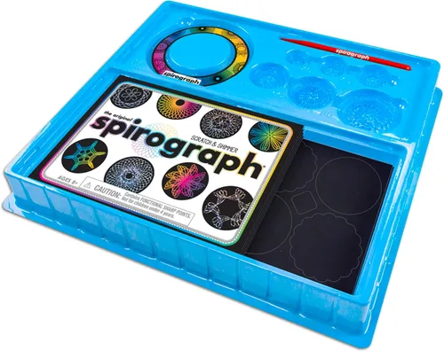 Vista 6 de Spirograph Scratch & Shimmer - Artes y manualidades, juguetes para niños, suministros de arte, suministros de manualidades, kit de dibujo, arte