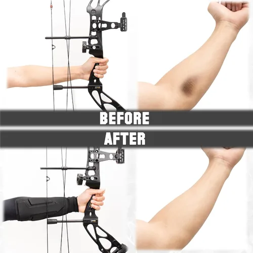 Vista 5 de Protector elástico de manga ligera para antebrazo con cierre táctil ajustable para tiro con arco Adjustable Hook & Loop Fastener, Breathable &